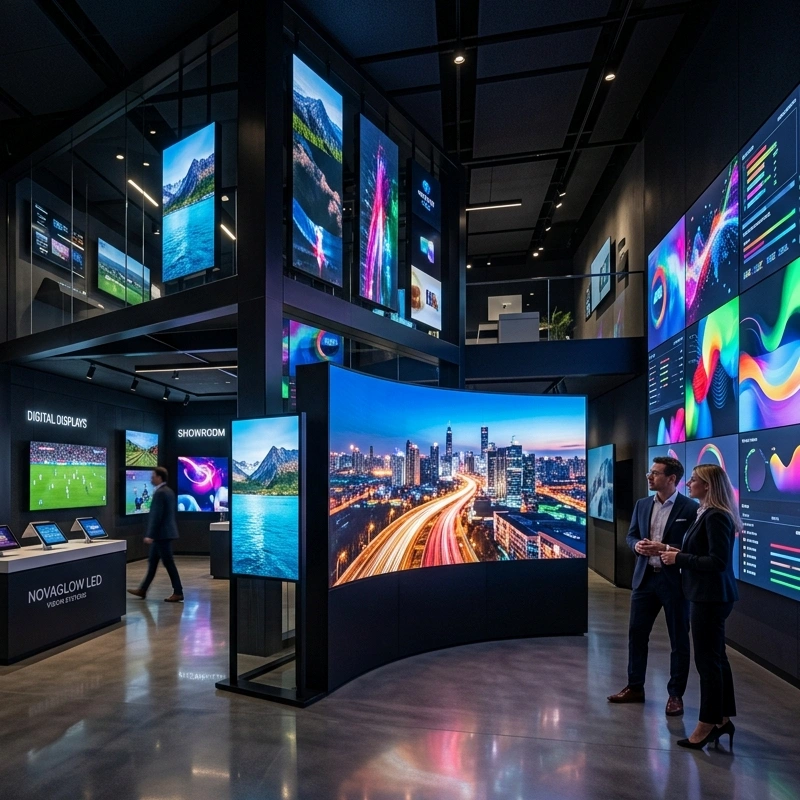Showroom de ecrãs LED — venda e aluguer BASTOMEDIA